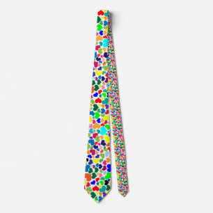 valentine rainbow hearts menswear mens neck tie