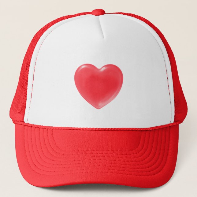 VALENTINE RED HEART TRUCKER HAT (Front)