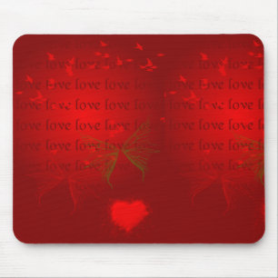 Valentine Red Hearts Mouse Pad