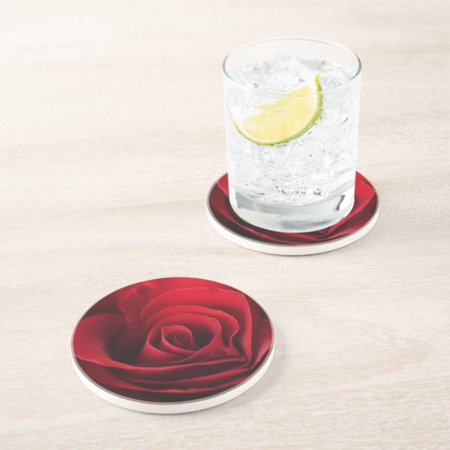 Valentine Red Rose Coaster (Side)