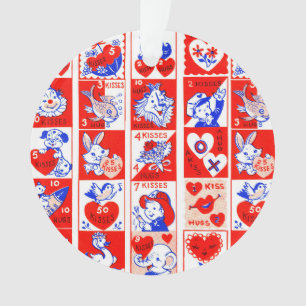 Valentine Retro Love Hugs Motif