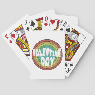 Valentine retro playing cards