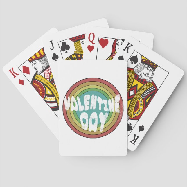 Valentine retro playing cards (Back)