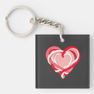 valentine ribbon heart t shirt design  keychain