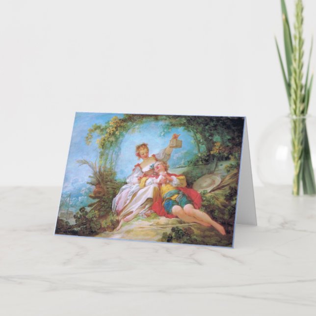 Valentine/Romance - The Happy Lovers Greeting Card (Front)