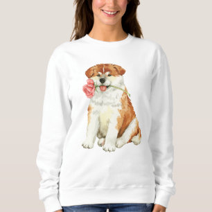 Valentine Rose Akita Sweatshirt