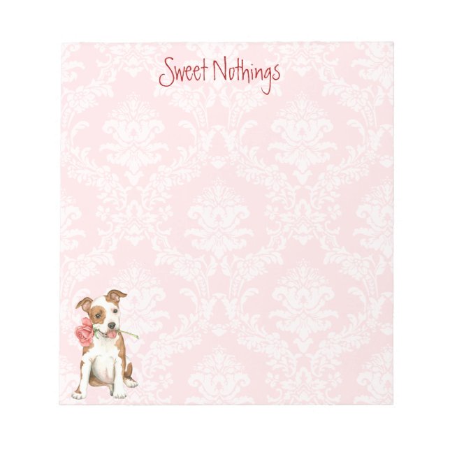 Valentine Rose Am Staff Notepad (Front)