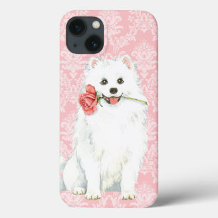 Valentine Rose American Eskimo Dog iPhone 13 Case