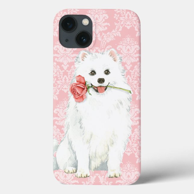 Valentine Rose American Eskimo Dog Case-Mate iPhone Case (Back)