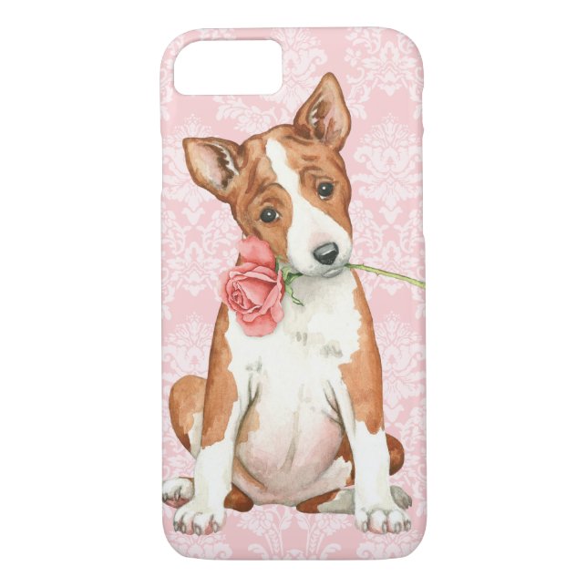 Valentine Rose Basenji Case-Mate iPhone Case (Back)
