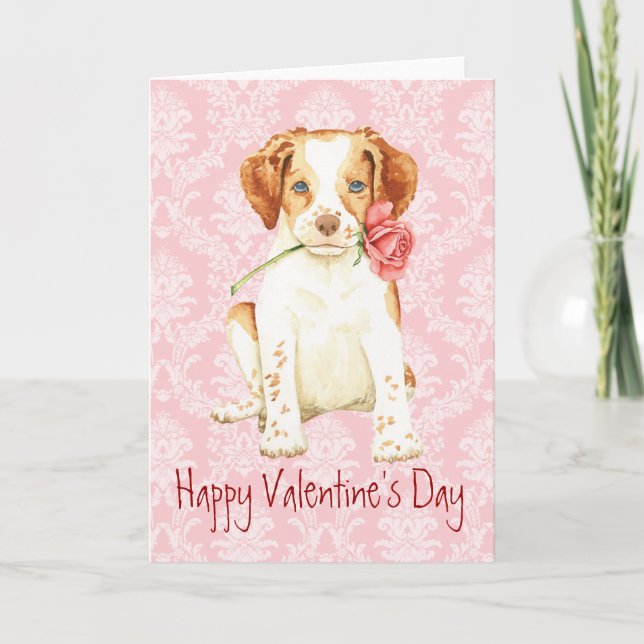 Valentine Rose Brittany Holiday Card (Front)