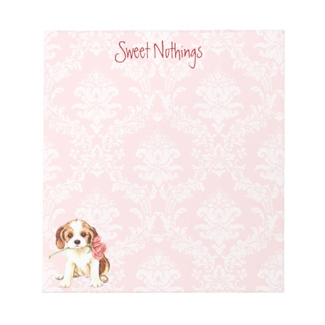 Valentine Rose Cavalier Notepad (Front)