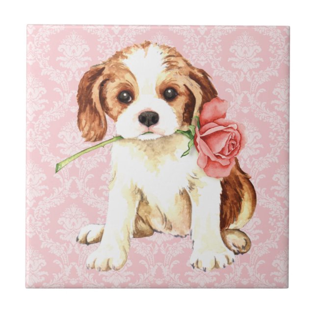 Valentine Rose Cavalier Tile (Front)