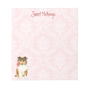 Valentine Rose Collie Notepad