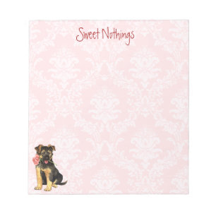 Valentine Rose GSD Notepad