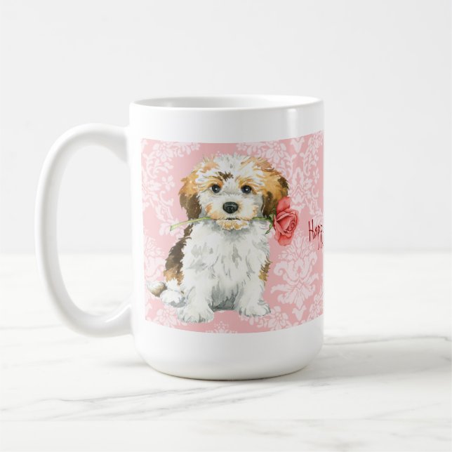 Valentine Rose Havanese Coffee Mug (Left)