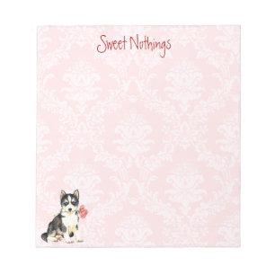 Valentine Rose Husky Notepad