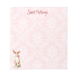 Valentine Rose Ibizan Hound Notepad