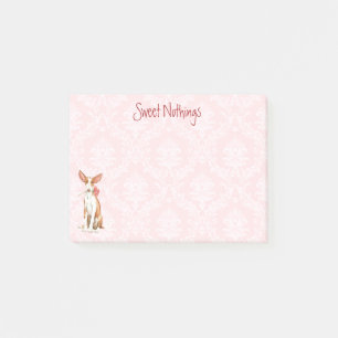 Valentine Rose Ibizan Hound Post-it Notes