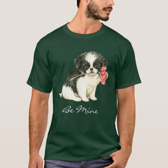 Valentine Rose Japanese Chin T-Shirt