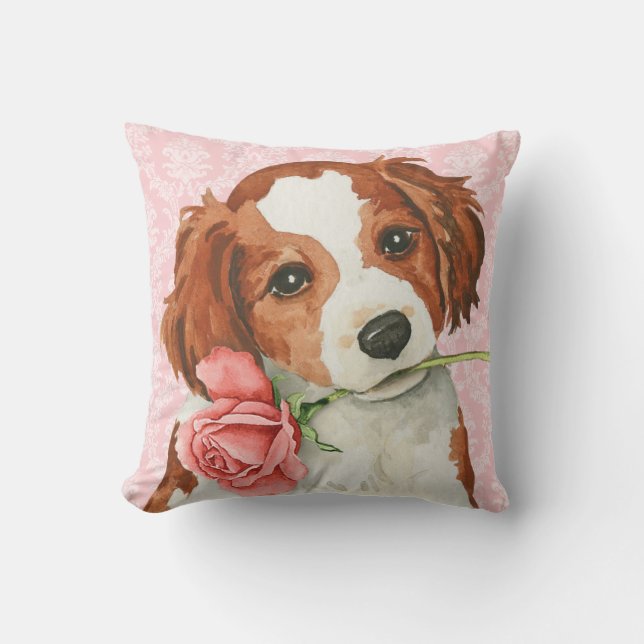 Valentine Rose Kooiker Throw Pillow (Front)