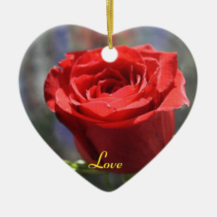 Valentine Rose Magnet Ceramic Ornament