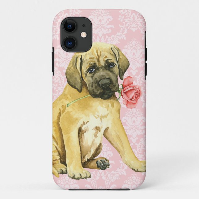 Valentine Rose Mastiff Case-Mate iPhone Case (Back)