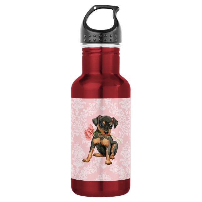 Valentine Rose Min Pin 532 Ml Water Bottle (Front)