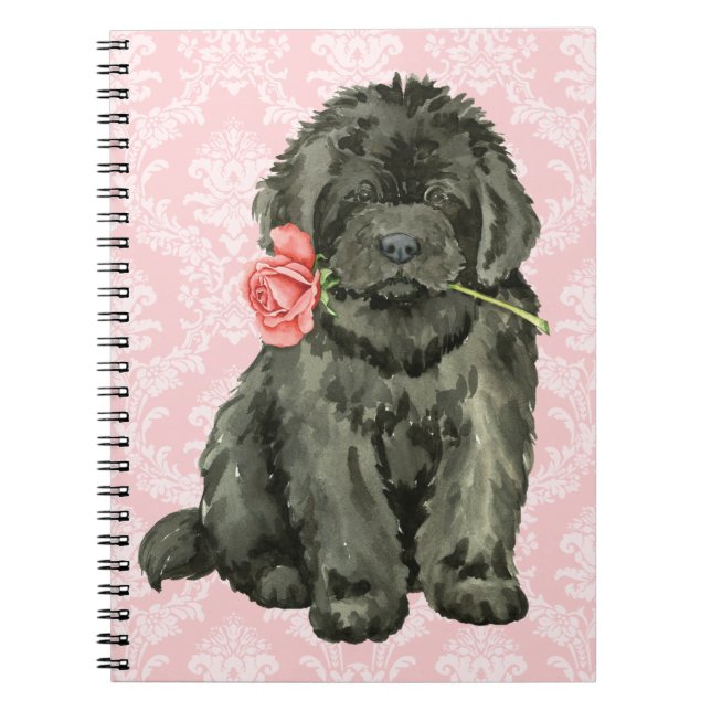 Valentine Rose Newfoundland Notebook (Front)