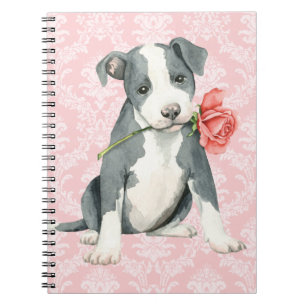 Valentine Rose Pit Bull Notebook