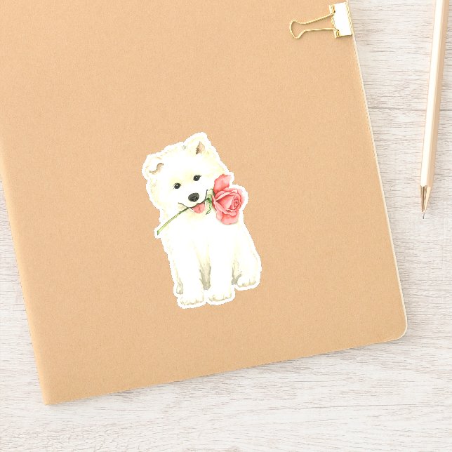 Valentine Rose Samoyed Vinyl (Notebook)
