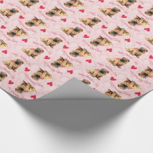 Valentine Rose Shar-Pei Wrapping Paper