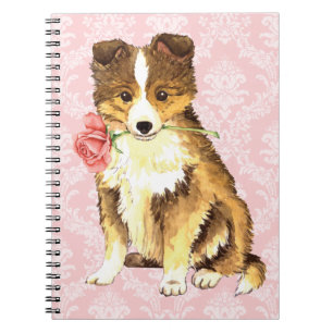 Valentine Rose Sheltie Notebook
