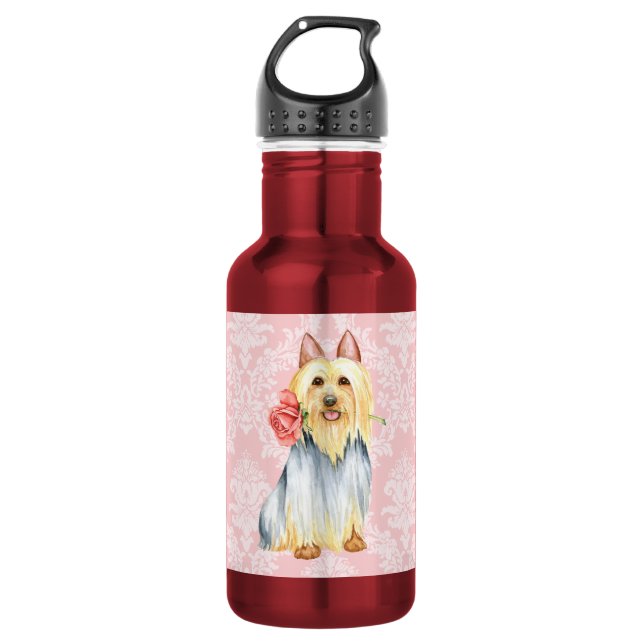 Valentine Rose Silk Terrier 532 Ml Water Bottle (Front)