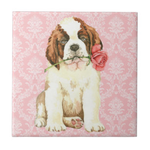 Valentine Rose St. Bernard Tile