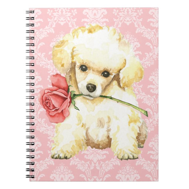 Valentine Rose Toy Poodle Notebook (Front)