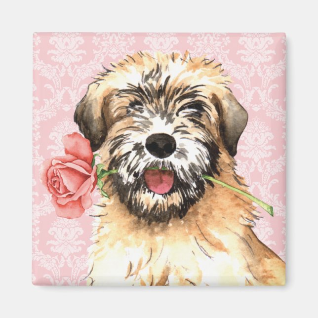 Valentine Rose Wheaten Magnet (Front)