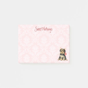Valentine Rose Yorkie Post-it Notes