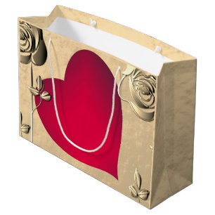 Valentine Roses & Heart Gift Bag