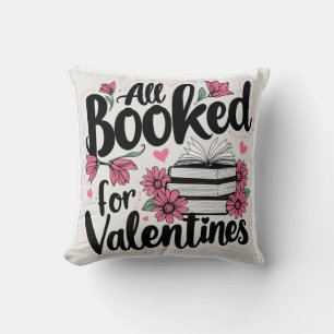 Valentine´s Booking day Throw Pillow