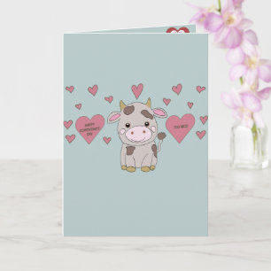 Valentine’s cow card