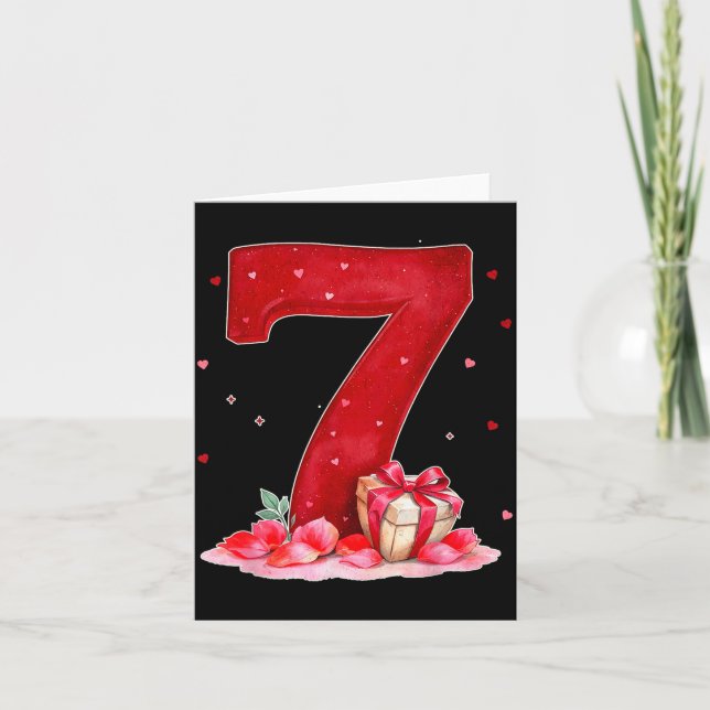 Valentine’s Day 67 Filled With Heart Funny Six Sev Card (Front)