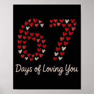 Valentine’s Day 67 Love Anniversary Couple Six Sev Poster