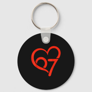 Valentine’s Day 67 Meme 67th Birthday 6 7 Valentin Keychain