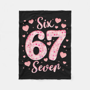 Valentine’s Day 67 Meme Filled With Hearts Funny S Fleece Blanket