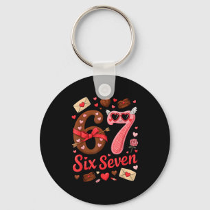 Valentine’s Day 67 Meme Filled With Hearts Funny S Keychain