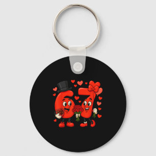 Valentine’s Day 67 Meme Filled With Hearts Funny S Keychain