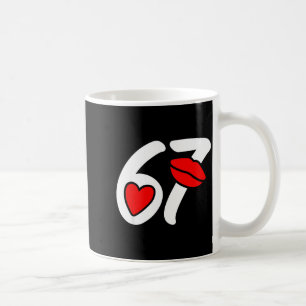 Valentine’s Day 67 Meme Lips And Heart Funny Six S Coffee Mug