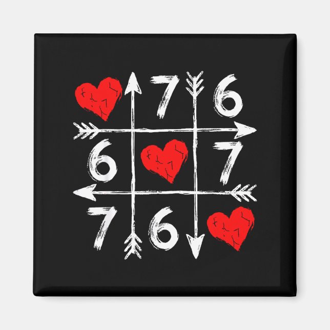 Valentine’s Day 67 Six Seven Meme Love 6 7 Heart C Magnet (Front)