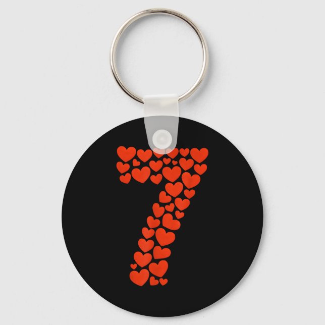Valentine’s Day 67 With Heart Matching Couple Vale Keychain (Front)